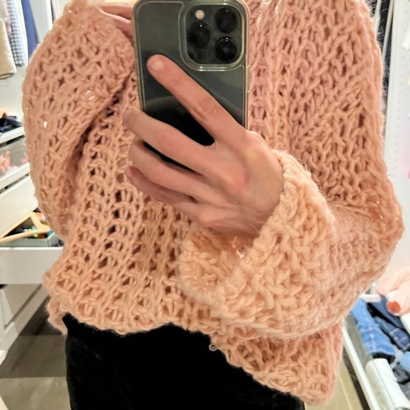 CREW NECK OPEN-KNIT SWEATER - Massimo Dutti - Picture 2 of 3